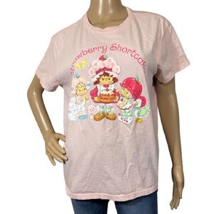 Strawberry Shortcake Light Pink T Shirt Size L